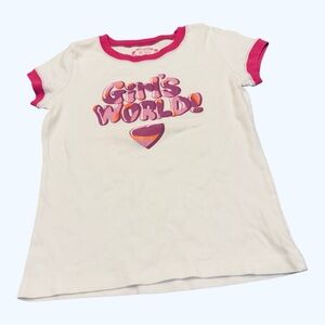 🆕The Children's Place White and Pink Short Sleeve Tee vintage